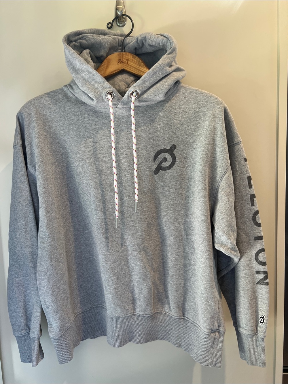 Peloton Gray Pullover Hoodie with Logo